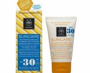 APIVITA SUNCARE Κρέμα Προσώπου Ελαφριάς Υφής για Κανονικές-Ξηρές Επιδερμίδες spf30 50ml