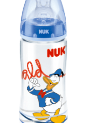 NUK FIRST CHOICE+ Disney Donald Μπιμπερό πολυπροπυλενίου (ΡΡ) 300ml Θηλή σιλικόνης μεγέθους 2 (6-18 μηνών) Μ (μεσαία οπή) (10.741.574)