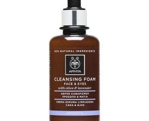 APIVITA Cleansing Αφρός Καθαρισμού Πρόσωπο & Μάτια με ελιά & λεβάντα 200ml