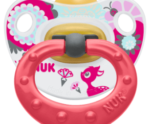 NUK Classic Happy Kids καουτσούκ με κρίκο, (0-6 μηνών) Μέγεθος 1 (10.725.469)