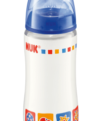 NUK FIRST CHOICE Μπιμπερό γυάλινο 240ml Θηλή σιλικόνης μεγέθους 1 (από 0-6 μηνών) M (μεσαία οπή) (10.745.034)