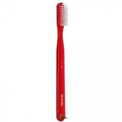 Gum Classic Regular Soft Οδοντόβουρτσα με Θήκη Προστασίας 411 - κόκκινο