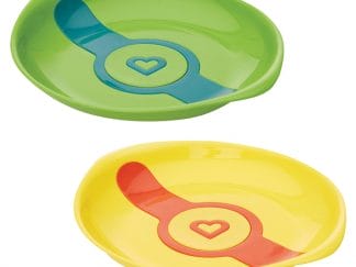 Munchkin White Hot Plates Παιδικά Πιατάκια Φαγητού με Ένδειξη Θερμότητας 2 Τεμάχια - Κίτρινο - Λαχανί