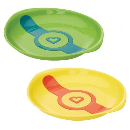 Munchkin White Hot Plates Παιδικά Πιατάκια Φαγητού με Ένδειξη Θερμότητας 2 Τεμάχια - Κίτρινο - Λαχανί