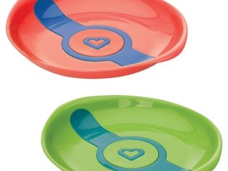 Munchkin White Hot Plates Παιδικά Πιατάκια Φαγητού με Ένδειξη Θερμότητας 2 Τεμάχια - Πορτοκαλί - Λαχανί