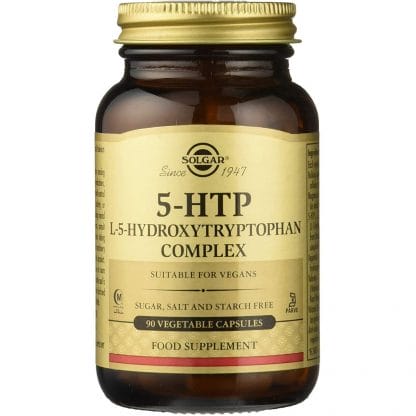 Solgar 5-HTP (5-Υδροξυ-Τρυπτοφανη) 100mg Συμπλήρωμα Διατροφής Απαραίτητο για την Καλή Υγεία του Εγκεφάλου veg.caps - 90 caps