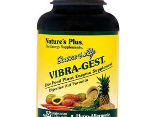 Nature's Plus Source of Life Vibra-Gest Συμπλήρωμα Διατροφής, Φυτική Φόρμουλα Ενζύμων και Προβιοτικών 90Veg.Caps