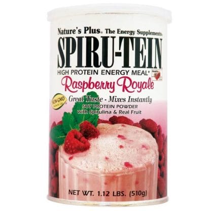Nature's Plus Spiru-Tein Συμπλήρωμα Διατροφής για Ενέργεια & Καταπολέμηση της Κούρασης με Γεύση Raspberry Royale 510gr