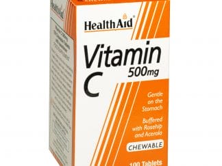 Health Aid Vitamin C 500mg Μασώμενη Βιταμίνη C με Αντιοξειδωτική Δράση 100 chew. tabs