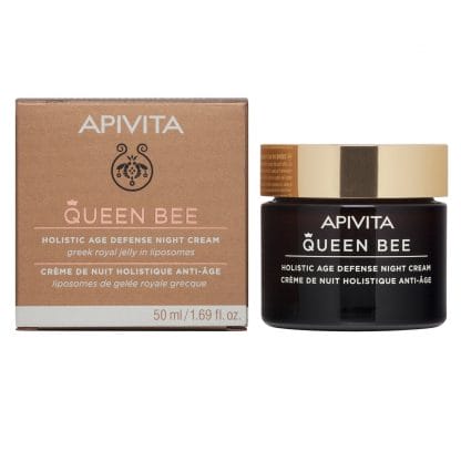 Apivita Queen Bee Holistic Age Defence Night Cream Κρέμα Νύχτας Ολιστικής Αντιγήρανσης με Ελληνικό Βασιλικό Πολτό 50ml