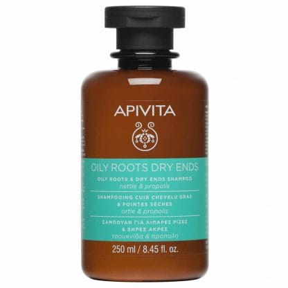 Apivita Oily Roots & Dry Ends Shampoo Σαμπουάν Εξισορρόπησης για Λιπαρές Ρίζες Ξηρές Άκρες με Τσουκνίδα & Πρόπολη 250ml