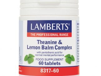 Lamberts Theanine & Lemon Balm Complex Συμπλήρωμα Διατροφής για Περιόδους Στρες και Άγχους 60tbs