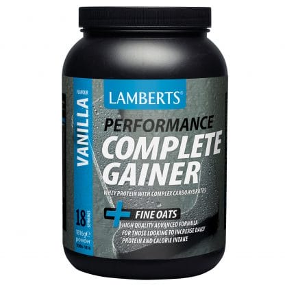 Lamberts Performance Complete Gainer Powder Συμπλήρωμα Διατροφής Πρωτεΐνης Ορού Γάλακτος με Υδατάνθρακες, Κρεατίνη, Βήτα Αλανίνη, HMB 1816g - Vanilla
