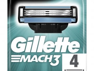Gillette Mach 3 Ανταλλακτικά Ξυραφάκια με Λεπίδες πιο Δυνατές Από Ατσάλι 4 Τεμάχια