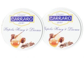 Carraro Πακέτο Προσφοράς Propolis Honey & Licorice Καραμέλες για το Λαιμό με Πρόπολη, Μέλι & Γλυκόριζα 2x40gr