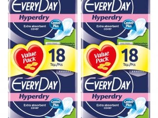 Every Day Πακέτο Προσφοράς Hyperdry Super Ultra Plus Value Pack Σερβιέτες Ιδανικές για Πολύ Μεγάλη Ροή 2x18 Τεμάχια 1+1 Δώρο
