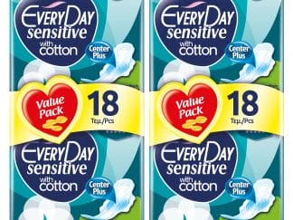 Every Day Πακέτο Προσφοράς Sensitive Normal Ultra Plus Value Pack Σερβιέτες Ιδανικές για Κανονική Ροή 2x18 Τεμάχια 1+1 Δώρο