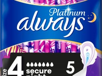 Always Platinum Σερβιέτες Μέγεθος 4 Ultra Secure Night 5 Pads