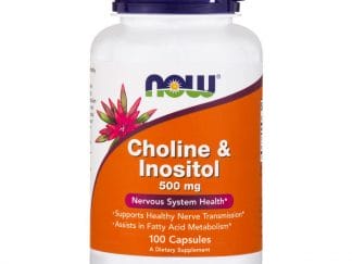Now Foods Choline & Inositol 500mg Συμπλήρωμα Διατροφής για τον Σωστό Μεταβολισμό των Λιπών & της Χοληστερίνης 100 Caps