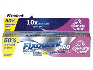 Fixodent Pro Complete Soin Comfort Στερεωτική Κρέμα για Τεχνητές Οδοντοστοιχίες με 10 Φορές πιο Δυνατό Κράτημα 70.5gr