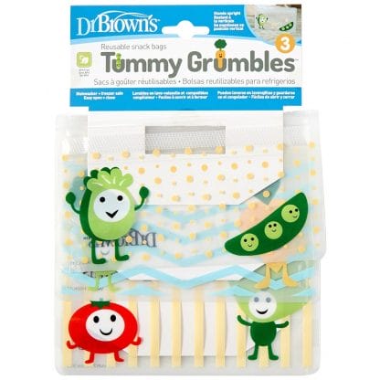 Dr Brown's Tummy Grumbles AC067 Σετ Σακουλάκια για Σνάκ 3 Τεμάχια