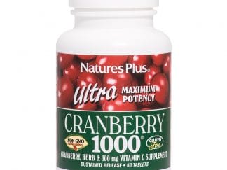 Nature's Plus, Ultra Cranberry 1000 mg Συμπλήρωμα Διατροφής από Χυμό Cranberry για Στήριξη του Ουροποιητικού Συστήματος 60 tabs