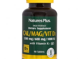 Nature's Plus Cal/Mag/Vit D3 With Vitamin K2 Συμπλήρωμα Διατροφής για την Υγεία των Οστών 90tabs