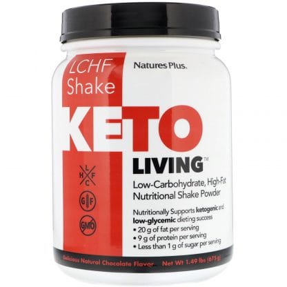 Nature's Plus Ketoliving Chocolate Shake, Συμπλήρωμα Διατροφής για Υποστήριξη Κετογονικής Διατροφής 675gr