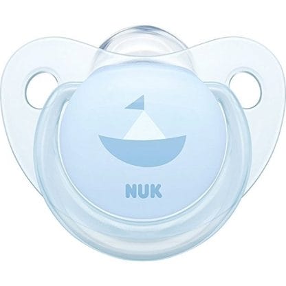 Nuk Baby Rose & Blue Πιπίλα Σιλικόνης με Κρίκο 1τεμάχιο - Baby Blue 6-18 Μηνών