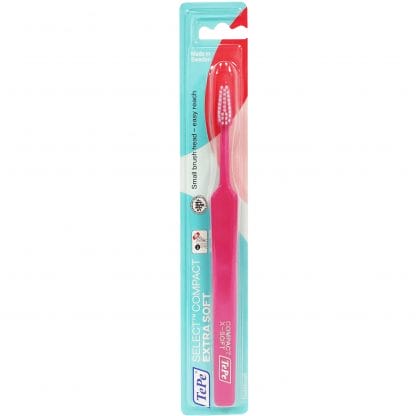 TePe Select Compact Soft Οδοντόβουρτσα Μαλακή για Αποτελεσματικό Καθαρισμό 1 Τεμάχιο - κόκκινο