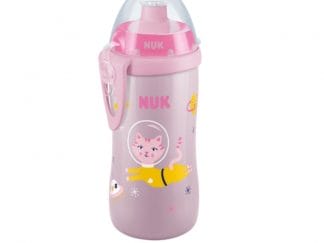 Nuk First Choice Junior Cup 36m+ Παιδικό Παγουράκι με Καπάκι Push-Pull Από Σιλικόνη 300ml - ροζ