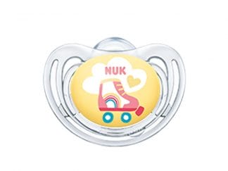 Nuk Freestyle Πιπίλα Σιλικόνης 1 Τεμάχιο - 18-36 Μηνών Διάφανο - Κίτρινο