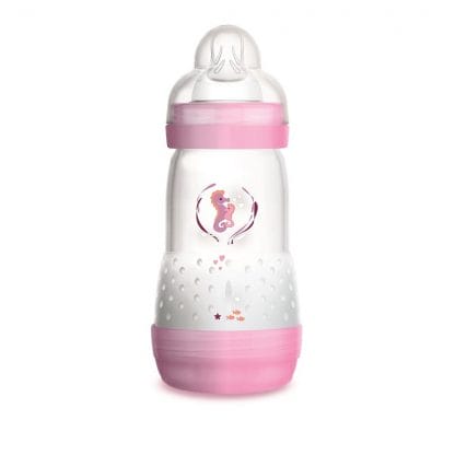 Mam Easy Start™ Anti-Colic 2+ Μηνών, Κωδ 351S Μπιμπερό Πολυπροπυλενίου με Θηλή Σιλικόνης & Σύστημα Κατά των Κολικών 260ml - Ροζ 2