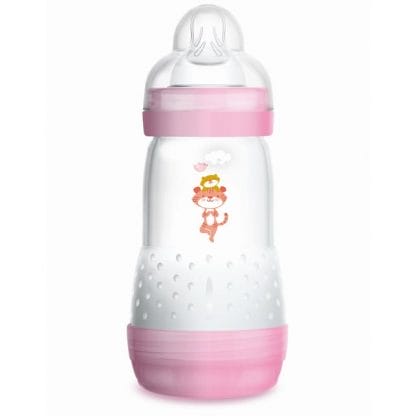 Mam Easy Start™ Anti-Colic 2+ Μηνών, Κωδ 351S Μπιμπερό Πολυπροπυλενίου με Θηλή Σιλικόνης & Σύστημα Κατά των Κολικών 260ml - Ροζ 3