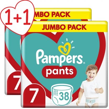 Pampers Πακέτο Προσφοράς Pants Jumbo Pack Νο7 (17+kg) 2x38 πάνες 1+1 Δώρο