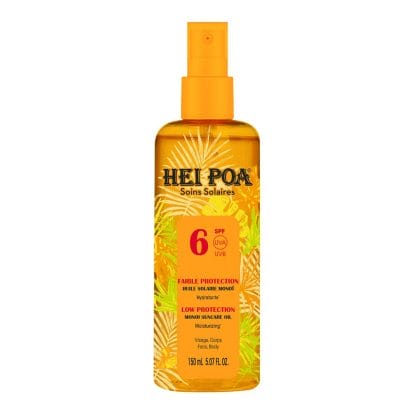 Hei Poa Soins Solaire Monoi Dry Oil Spf6 Tiare Spray Ξηρό Λάδι Monoi Χαμηλής Αντηλιακής Προστασία για Πρόσωπο & Σώμα 150ml