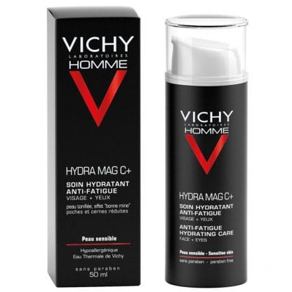 Vichy Homme Hydra Mag C+ Reno 50ml,Ενυδατική Φροντίδα για την Ευαίσθητη Ανδρική Επιδερμίδα Πρόσωπο & Μάτια