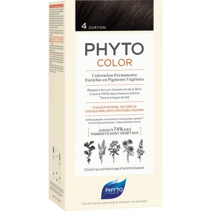 Phyto PhytoColor Coloration Permanente η No1 Μόνιμη Βαφή Μαλλιών Χωρίς Χρωστικές Ουσίες & Αμμωνία - 4 Καστανό