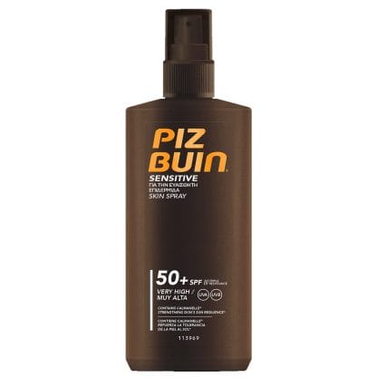 Piz Buin Sensitive Skin Spray Spf50+ Αντηλιακό Γαλάκτωμα Σώματος Πολύ Υψηλής Προστασίας για Ευαίσθητες Επιδερμίδες 200ml
