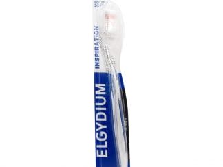 Elgydium Inspiration Soft Χειροκίνητη Μαλακή Οδοντόβουρτσα για Άνετο Καθαρισμό & στα πιο Δύσκολα Σημεία 1 Τεμάχιο - άσπρο