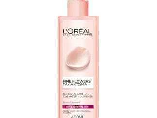 L'oreal Paris Fine Flowers Γαλάκτωμα Καθαρισμού για Ξηρή - Ευαίσθητη Επιδερμίδα με Εκχυλίσματα από Τριαντάφυλλο & Γιασεμί 400ml
