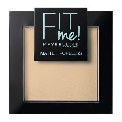Maybelline Fit Me Matte + Poreless Pressed Powder Πούδρα για Φυσική και Ταυτόχρονα Ματ Κάλυψη 8.2gr - 115 Ivory