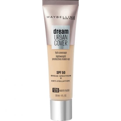 Maybelline Dream Urban Cover Make-Up Spf50, 128 Warm Nude 30ml