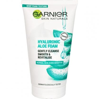 Garnier Gentle Cleanse Smoot & Revitalise Αφρός Καθαρισμός Προσώπου Εμπλουτισμένος με Υαλουρονικό Οξύ & Αλόη Βέρα 150ml