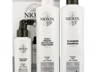 Nioxin Kit System 1 Shampoo 300ml, Conditioner 300ml & Treatment 100ml, Αγωγή Τριχόπτωσης για Ελαφρώς Αραιωμένα Φυσικά Μαλλιά