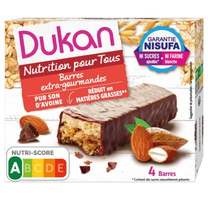 Dukan Nutrition Pour Tous Barres Extra Gourmandes Γκοφρέτες Βρώμης με Σοκολάτα 4x30 gr
