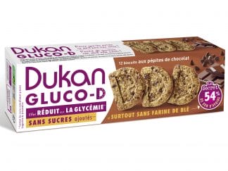 Dukan Gluco - D Aux Pepites de Chotolat Μπισκότα Βρώμης GLUCO-D με Κομμάτια Σοκολάτας 15x6,7 gr