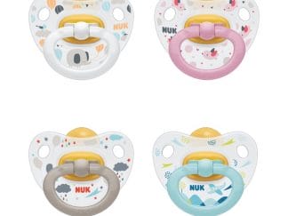 Nuk Happy Kids Ορθοδοντική Πιπίλα από Καουτσούκ με Κρίκο 1 Τεμάχιο - 18-36 Μηνών Ροζ