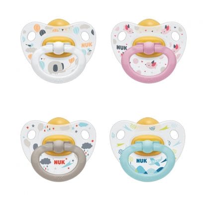 Nuk Happy Kids Ορθοδοντική Πιπίλα από Καουτσούκ με Κρίκο 1 Τεμάχιο - 18-36 Μηνών Ροζ