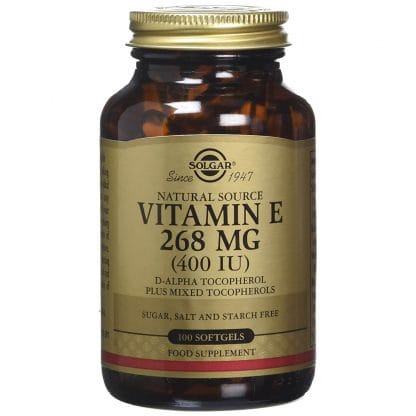 Solgar Vitamin E Συμπλήρωμα Διατροφής Φυσικής Πηγής Βιταμίνη Ε Πλούσια σε Αντιοξειδωτικά Natural softgels - 268mg 400iu 100s